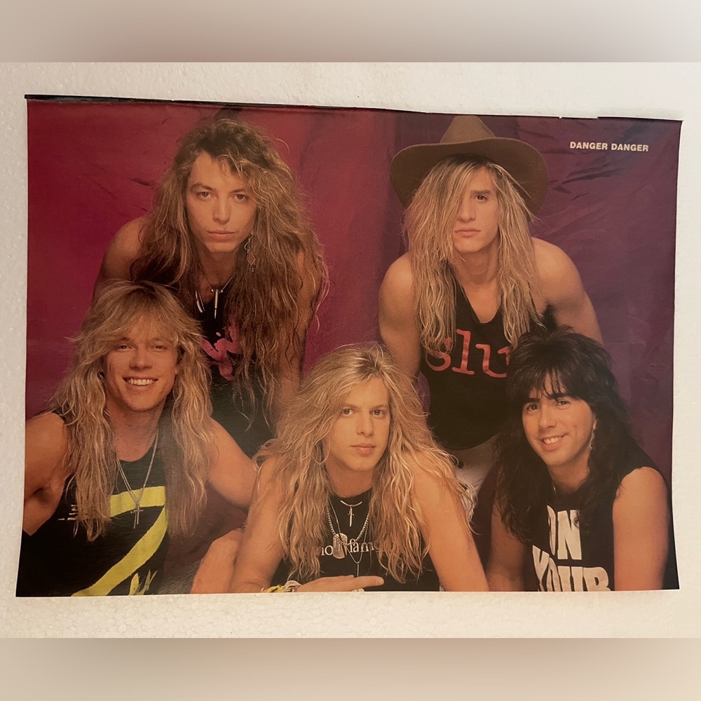 80s Glam Rock Band Wall Pinup of Danger Danger